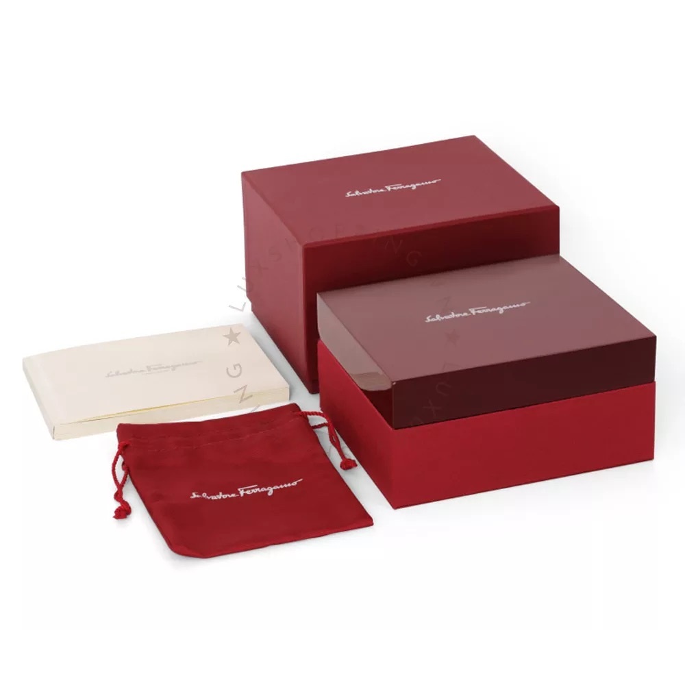 Salvatore Ferragamo Red and Cream Gift Set box only